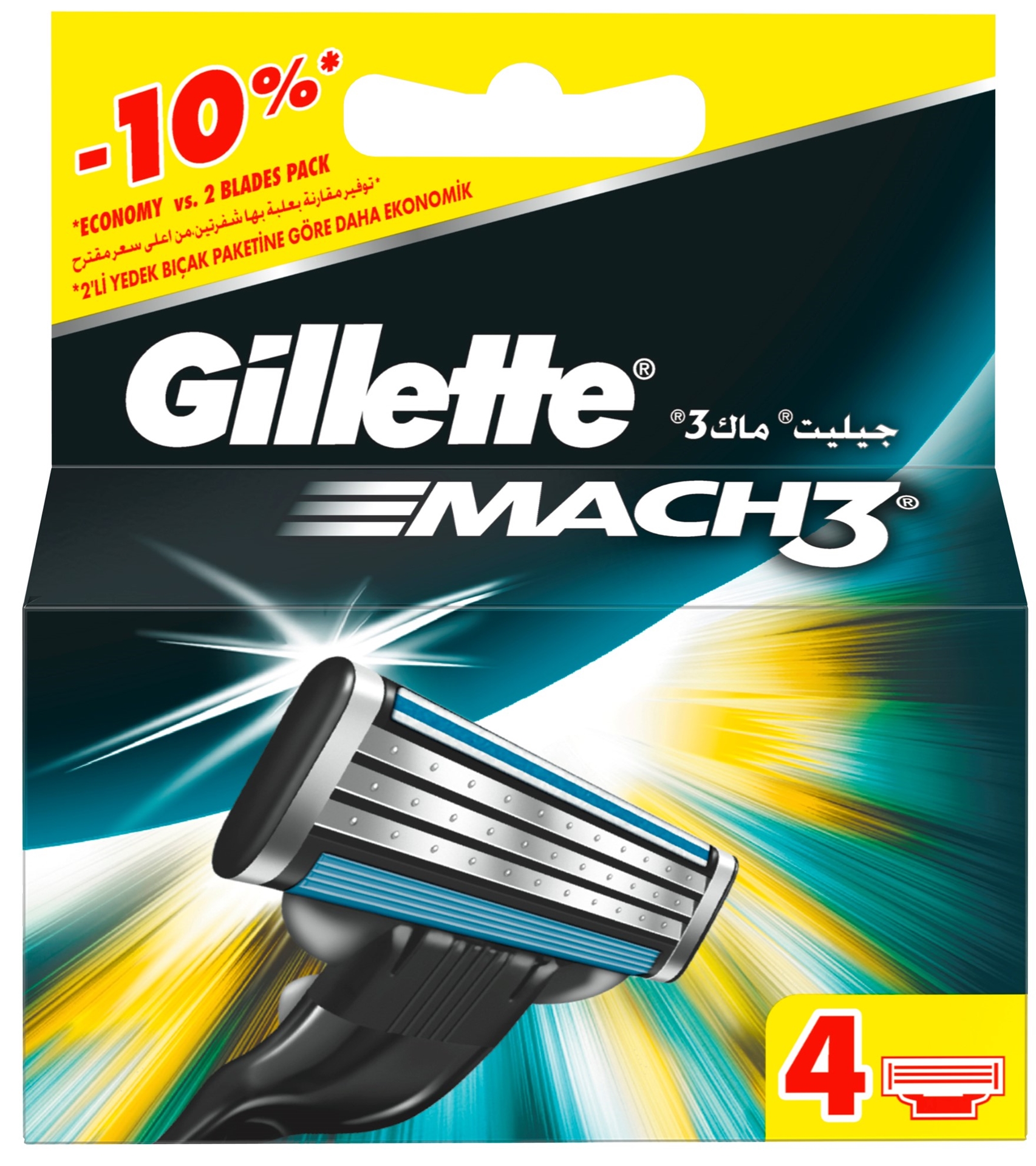 Gillette Mach3 Yedek Tıraş Bıçağı 4'lü