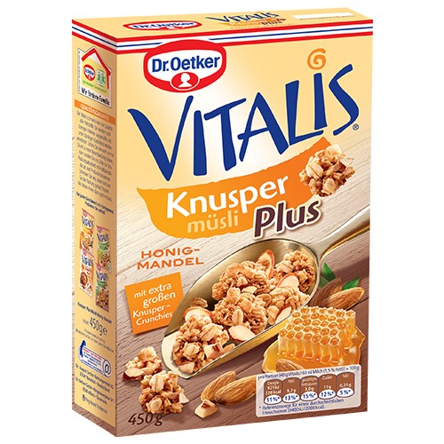 Dr. Oetker Vitalis Bal BadeMli Çıtır Müsli 450 Gr