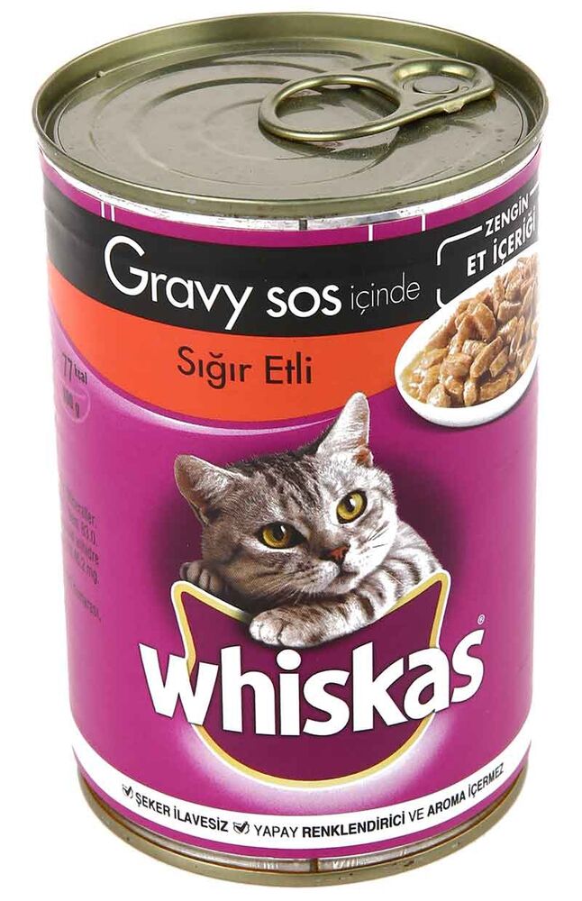 Whiskas Konserve Sığır Etli Kedi Maması 400 Gr