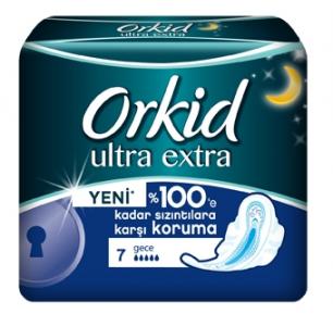 Orkid Ultra Extra Hijyenik Ped Gece Tekli Paket Ped 7'li