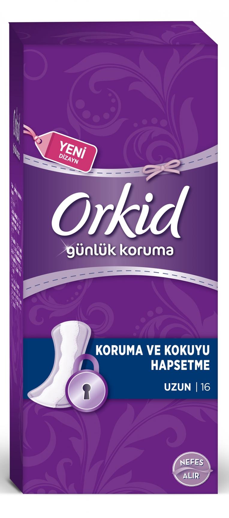 Orkid Günlük Ped Uzun Tekli Paket Ped 16'lı