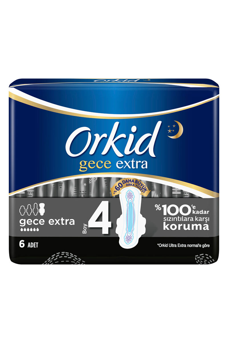 Orkid Ultra Extra Hijyenik Ped Gece Extra Tekli Paket Ped 7'li