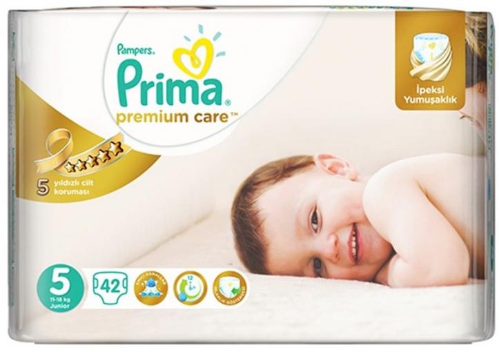 Prima Bebek Bezi Premium Care 5 Beden Junior Jumbo Paket 42 Adet 