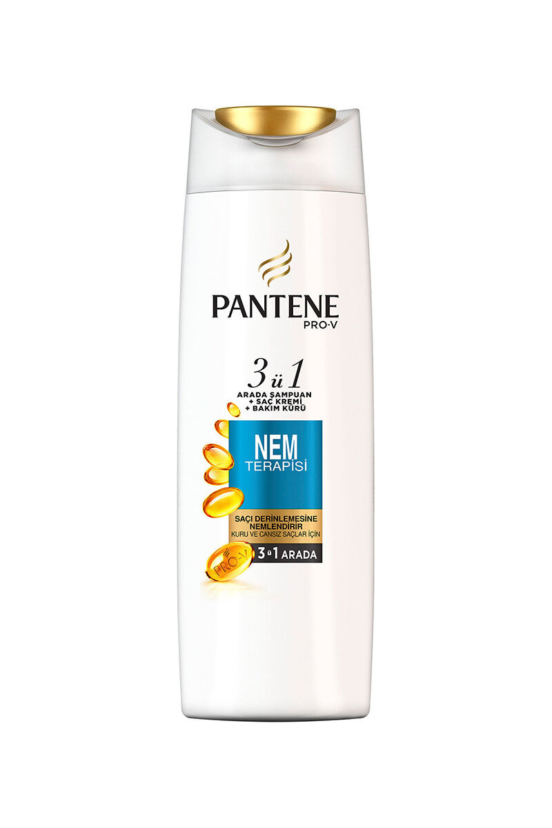 Pantene 3`ü 1 Arada Şampuan ve Saç Bakım Kremi Nem Terapisi 350 Ml