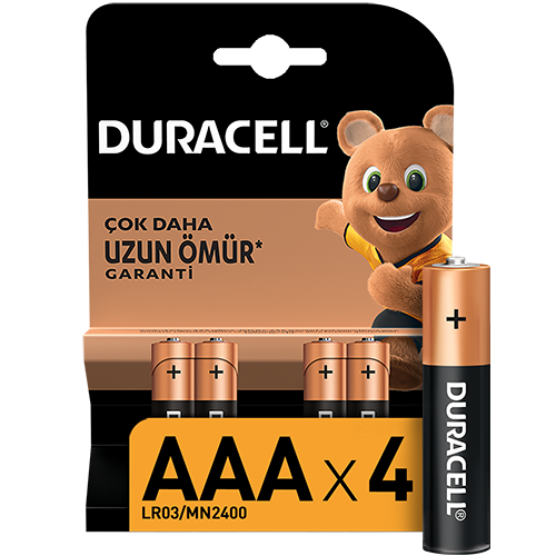 Duracell Aaa İnce Kalem Pil 4`lü