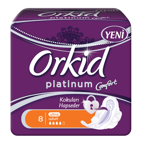 Orkid Platinum Hijyenik Ped Uzun Tekli Paket Ped 7'li