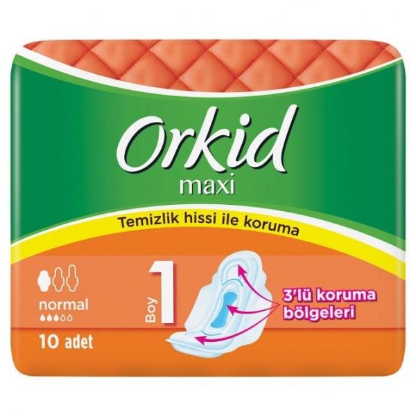 Orkid Maxi Hijyenik Ped Normal Tekli Paket Ped 10'lu