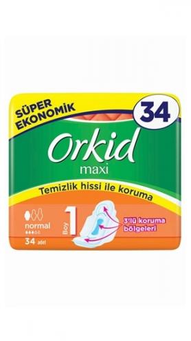 Orkid Maxi Hijyenik Ped Normal Süper Ekonomik Paket Ped 42'li