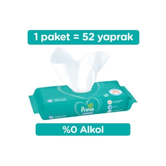 Prima Islak Havlu Mendil Temiz ve Ferah 52 Yaprak Tekli Paket