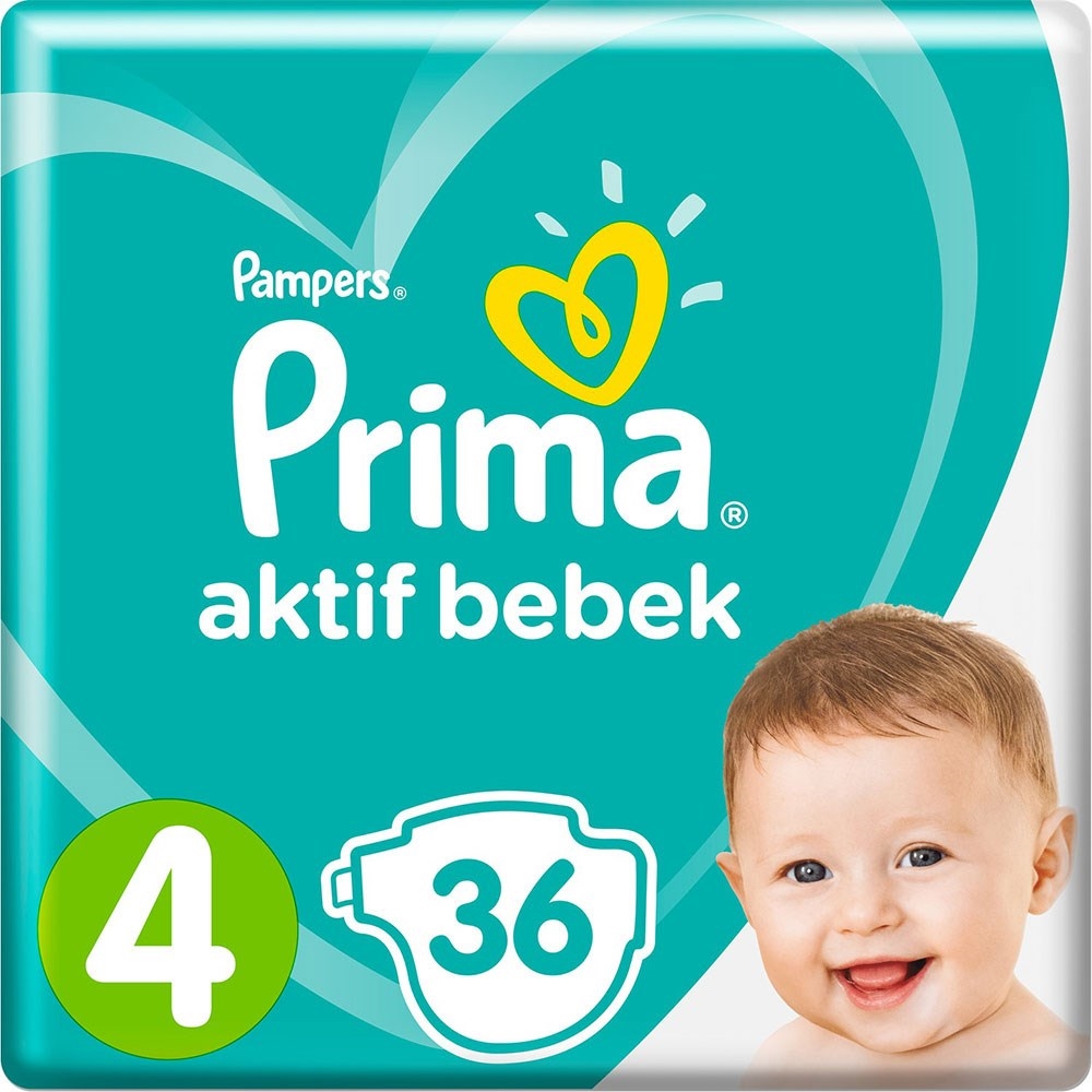 Prima Bebek Bezi Aktif Bebek 4 Beden Maxi Paketi 36 Adet 