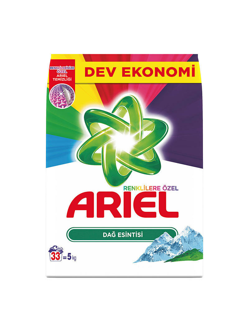 Ariel Toz Çamaşır Deterjanı Dağ Esintisi Renkliler İçin 5 Kg 