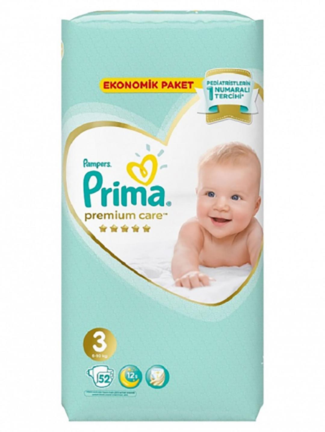 Prima Premium Care Jumbo Paket 3 Midi 52'li