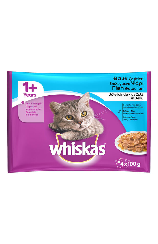 Whiskas Pouch Balık Seçenekleri Paket 4`lü