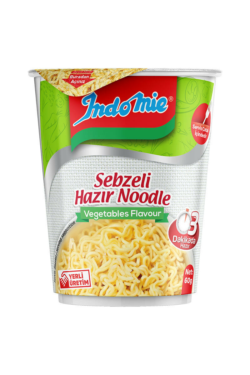 İndo Mie Noodle Bardak Sebzeli 60 Gr