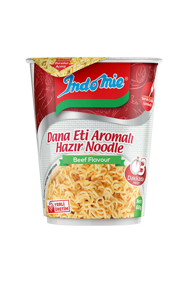 İndo Mie Noodle Bardak Etli 60 Gr