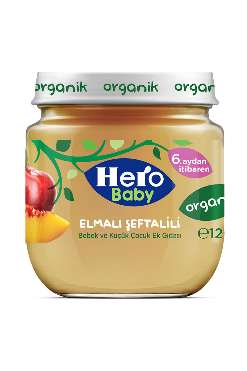 Hero Baby Organik Elma Şeftali 120 Gr