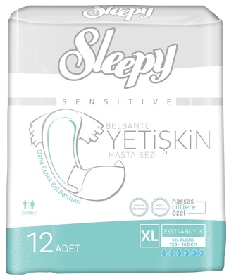 Sleepy Sensitive Hasta Bezi XL Boy Orta 12'li