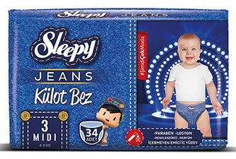 Sleepy Külot Bez Jumbo Jeans Midi 34 Adet