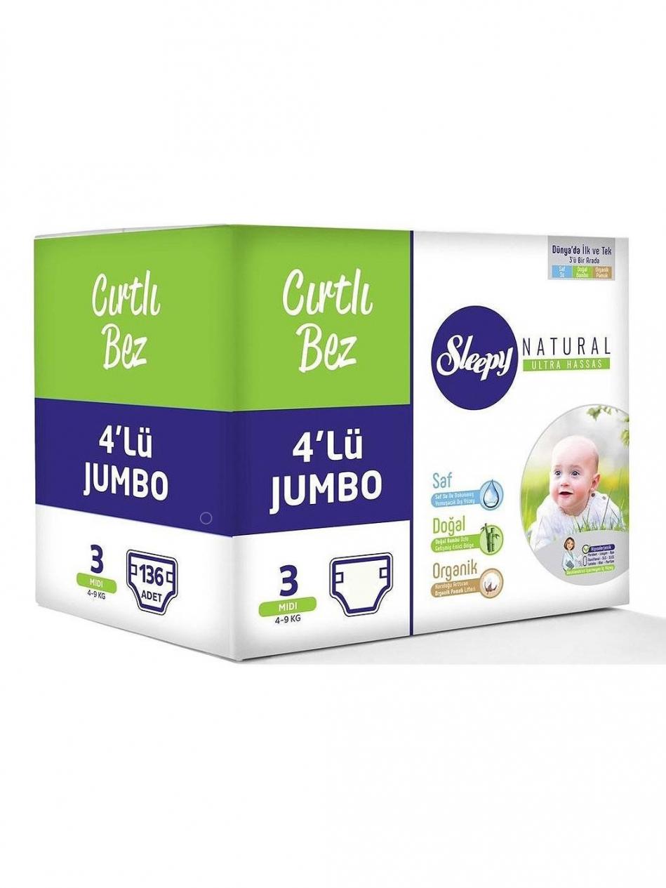 Sleepy (3) Jumbo 4'lü Cırtlı Kutu Midi 136x2