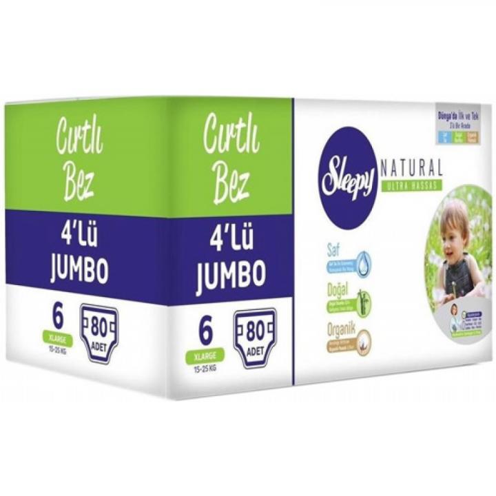 Sleepy 6 No Jumbo 4lü Cırtlı Kutu 80x2