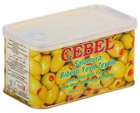 Cebel Yeşil Zeytin Biberli 201-230 600 Gr