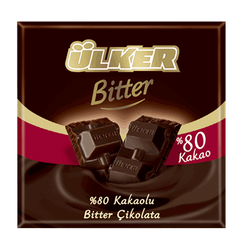 Ülker Çikolata Bitter %80 Kare 60 Gr