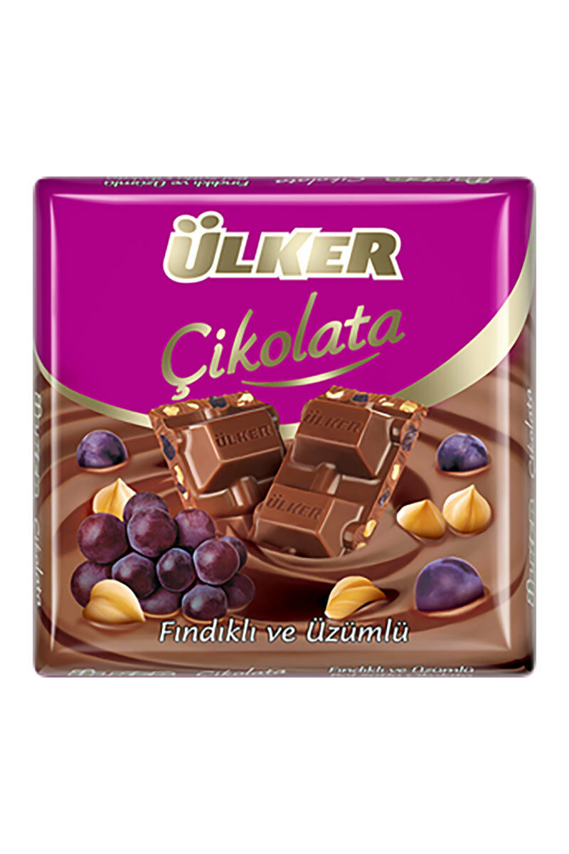 Ülker Fındıklı Üzümlü Bol Sütlü Çikolata 65 Gr