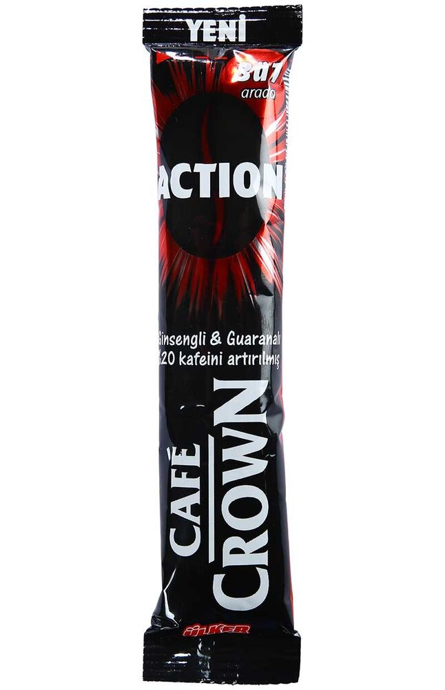 Café Crown Action 3'ü 1 %20 Kafeini Artırılmış Kahve 18 Gr