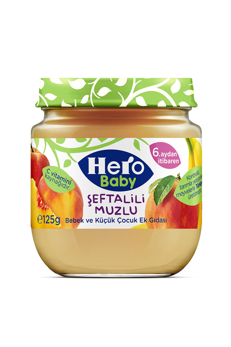 Hero Baby  Kavanoz Şeftali-Muzlu 125 Gr