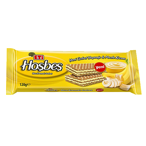 Eti Hoşbes 120 Gr Muz Kremalı Gofret