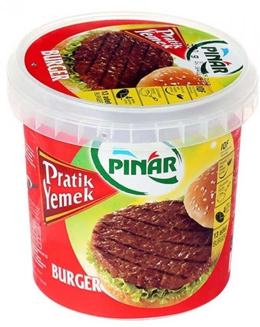 Pınar Pratik Yemek Hazırlanmış Kırmızı Et Karışımı Dana Burger 13 Adet 590 Gr