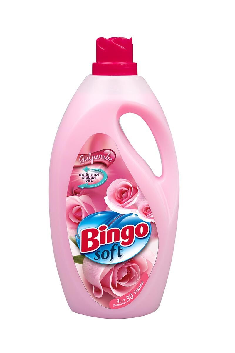 Bingo Soft Gülpembe Çamaşır Yumuşatıcısı 3 Lt