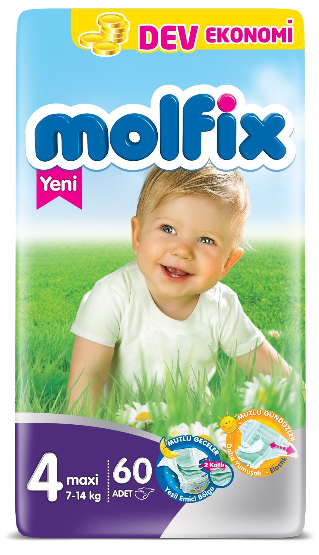 Molfix Dev Eko Maxi Bebek Bezi No:4 60 Ped