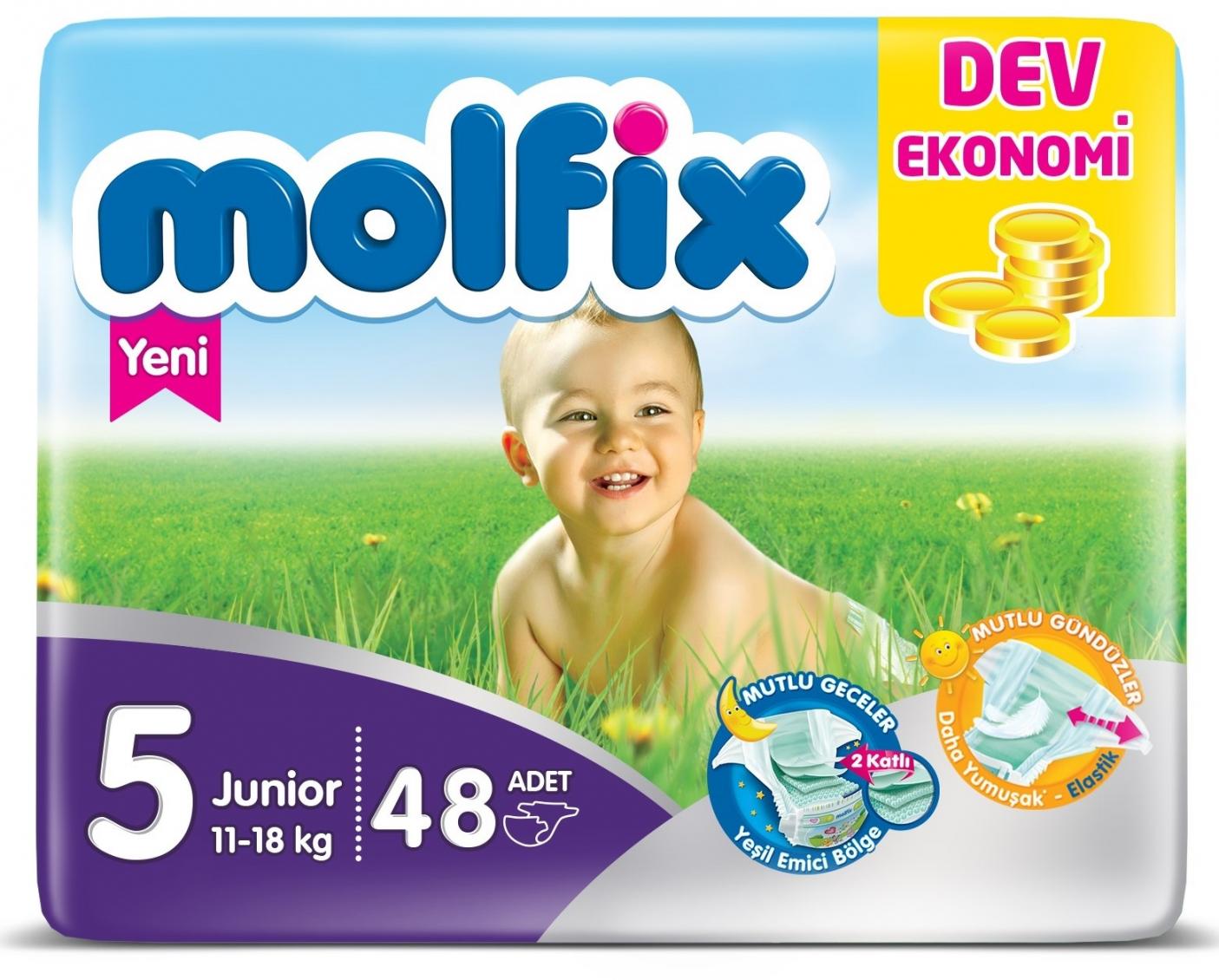 Molfix Dev Ekonomik Junior Bebek Bezi No:5 48 Ped