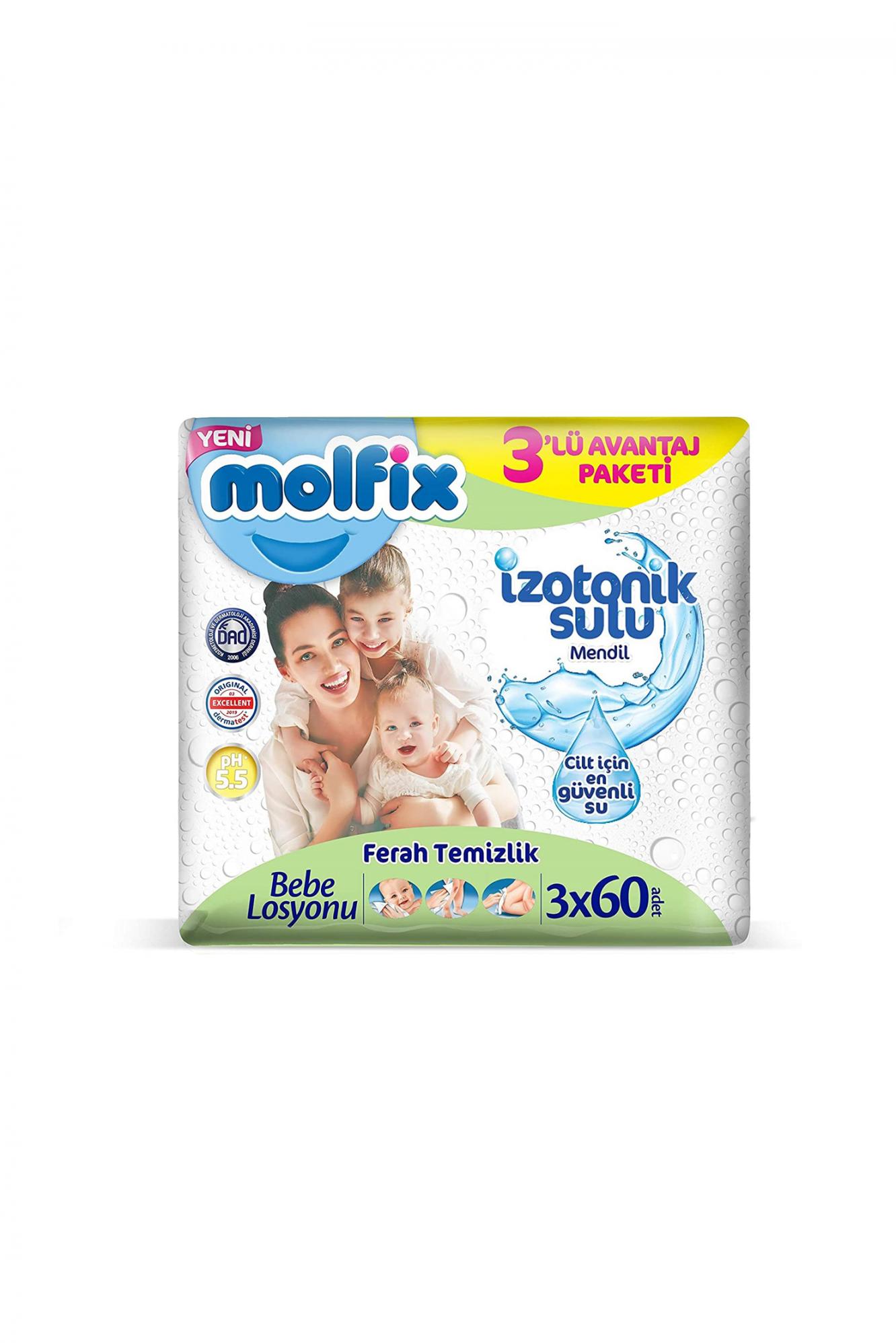 Molfix Islak Mendil İzotonik Ferah 60 x 3