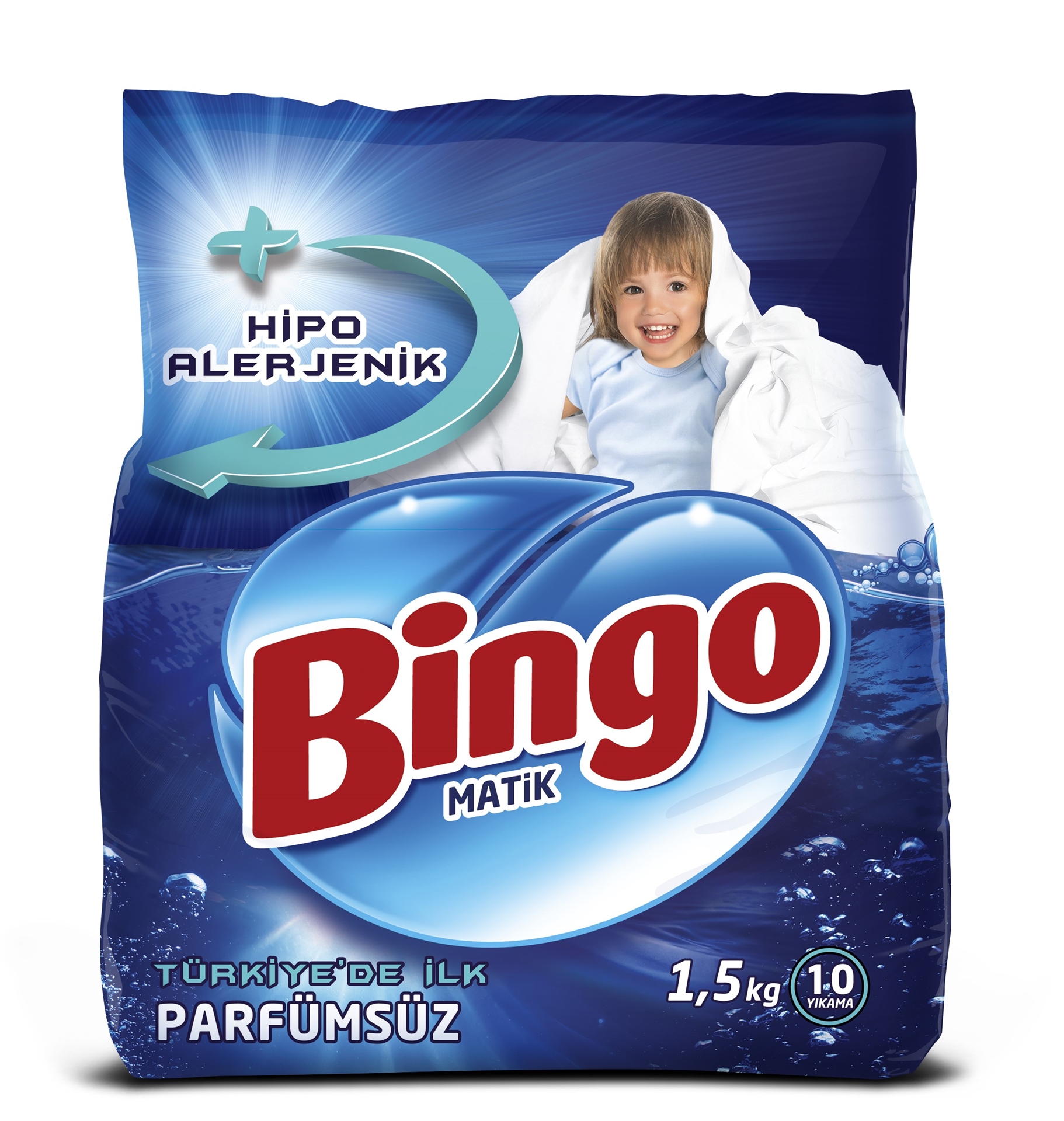 Bingo Matik Hipoalerjenik Toz Deterjan Parfümsüz 1,5 Kg