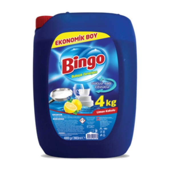 Bingo Sıvı Bulaşık Sabunu Limon 4 Kg