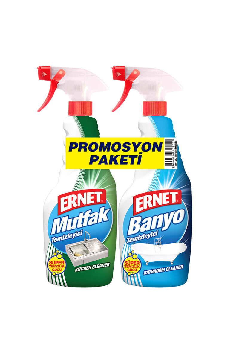 Ernet Süper Likit Promosyon Mutfak + Banyo Temizleyici Spreyli (1+1) 750 Ml