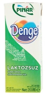 Pınar Denge Light Laktozsuz UHT Süt 200 Ml