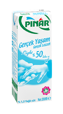 Pınar Süt 1/5 Yarım Yağlı 200 Ml