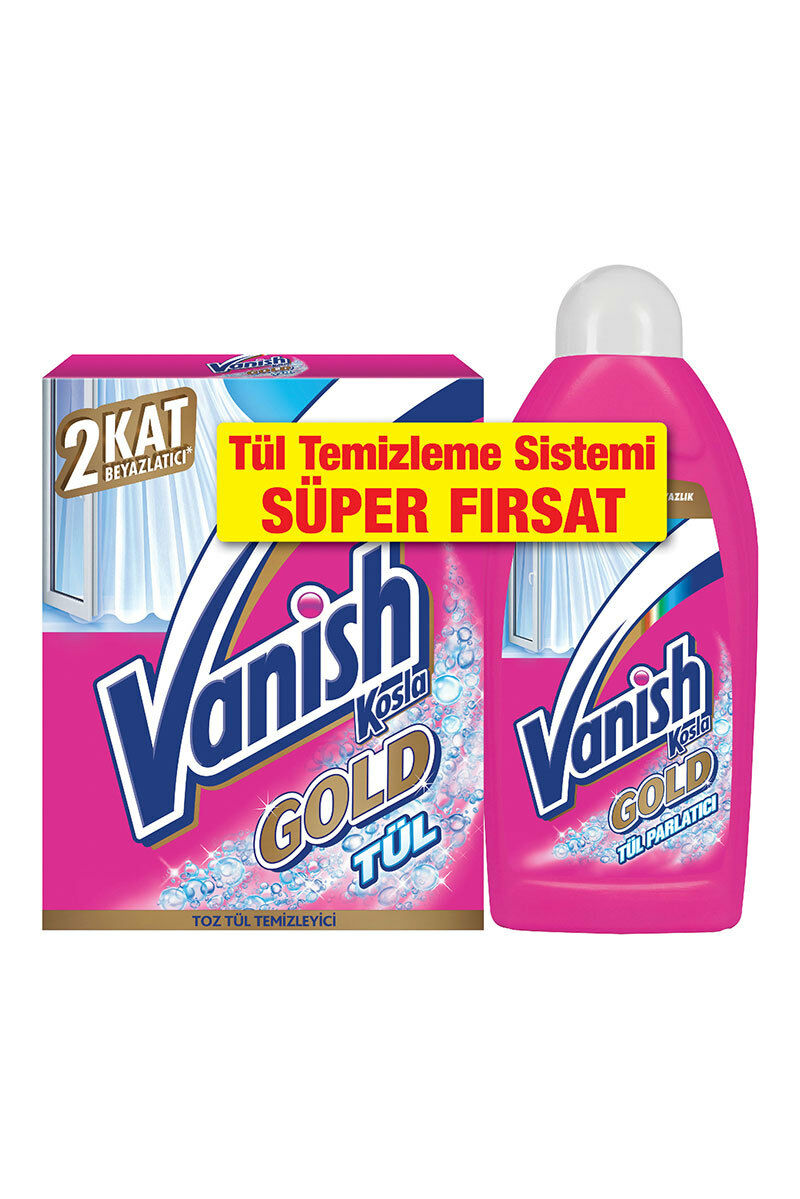 Vanish Kosla Tül Parlatıcı 450 Ml + Vanish Kosla Tül Toz Leke Çıkarıcı 450 Gr