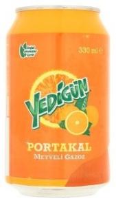 Yedigün Portakal Meyveli Gazoz 330 Ml