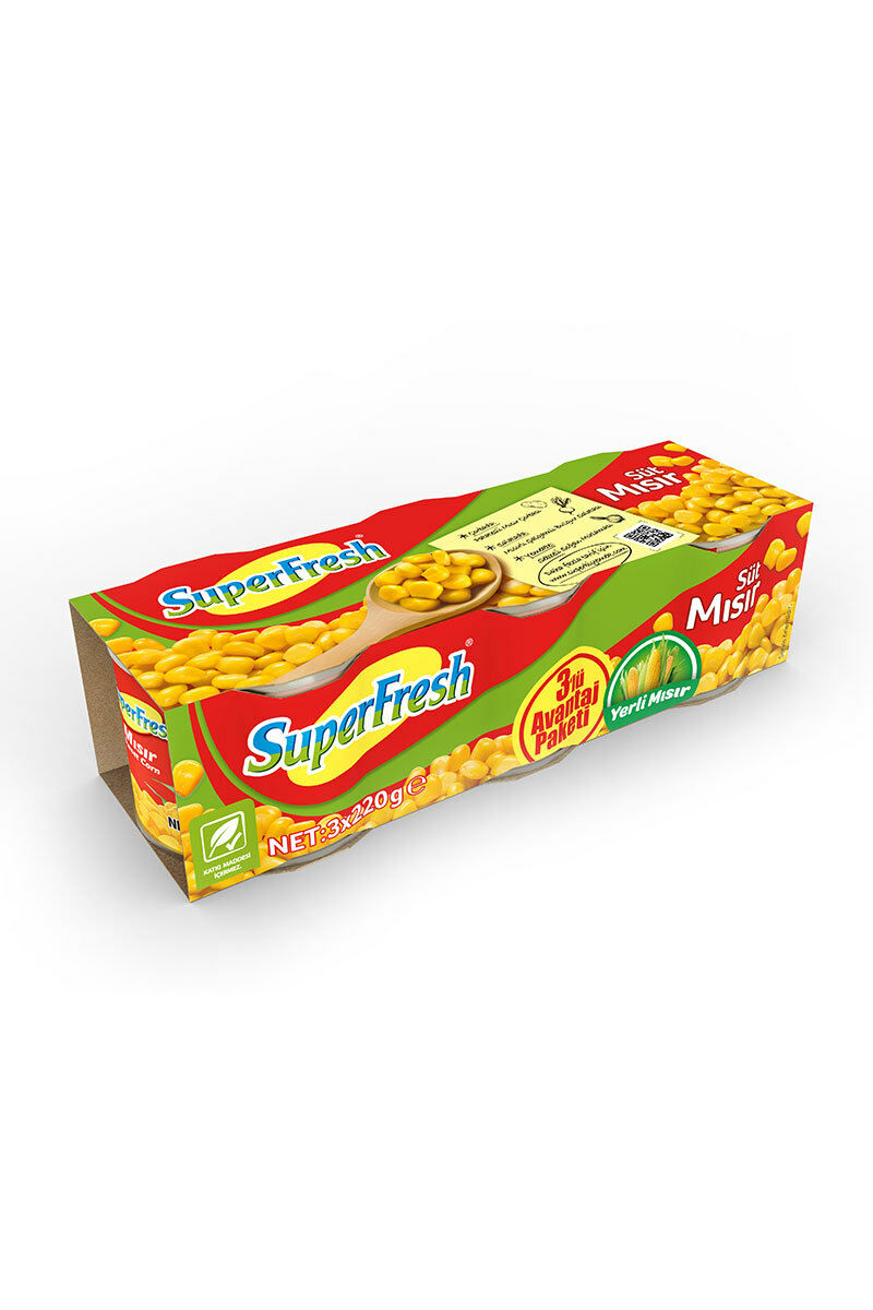 Superfresh Mısır Koservesi 3 x 220 Gr