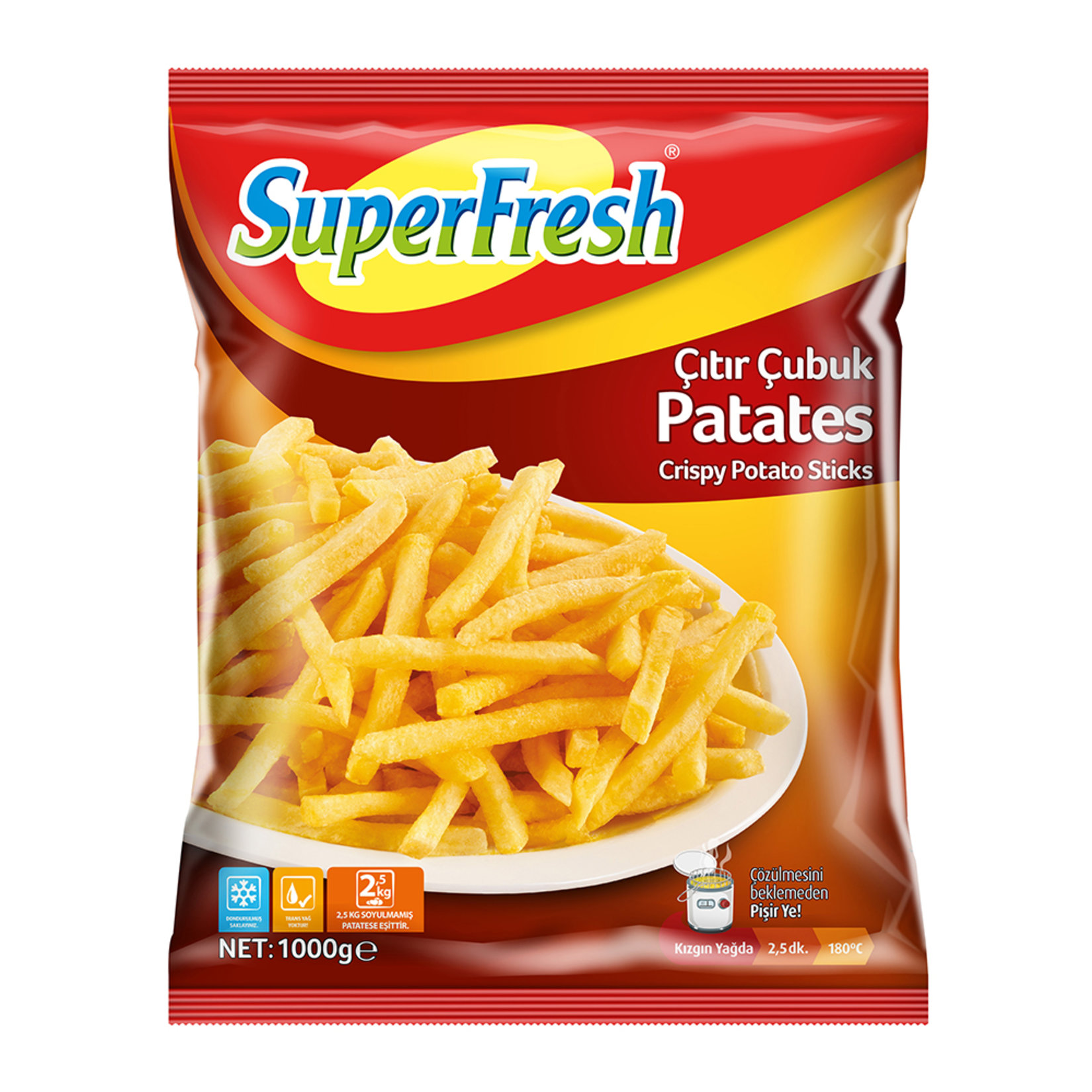 Superfresh Patates Çıtır Çubuk 1 Kg