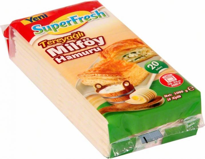 Superfresh Milföy Hamuru Tereyağlı 20 x 1 Kg