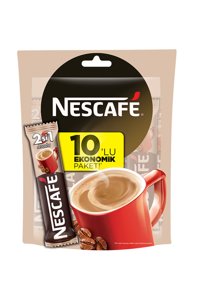 Nescafé Şekersiz 2'si 1 arada Kahve Karışımı 10 x 11 Gr