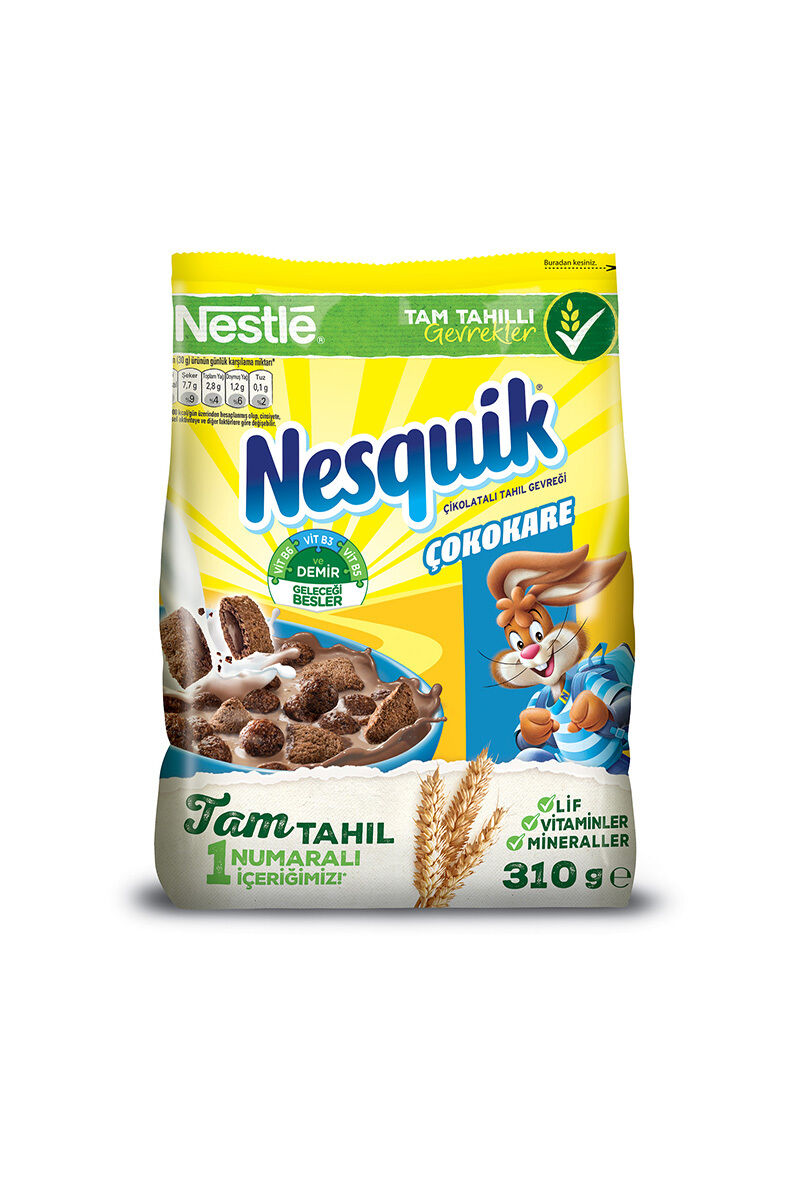 Nestlé Nesquik Çokokare Çikolatalı Tahıl Gevreği 310 Gr