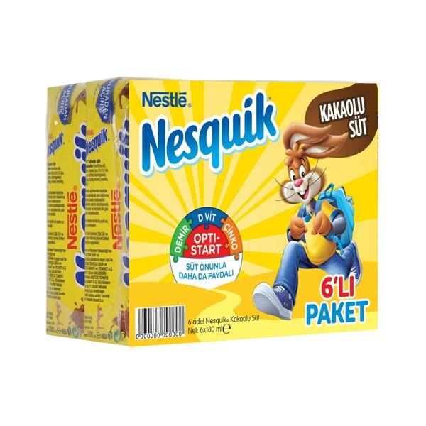 Nestle Nesquik Kakaolu Süt 6 x 180 Ml