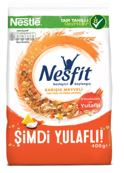 Nestle Nesfit Karışık Meyveli Buğday ve Pirinç Gevreği 400 Gr