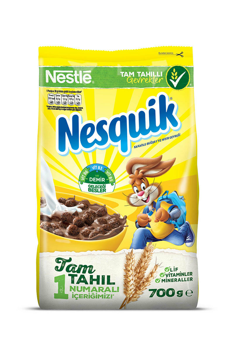 Nestlé Nesquik Çikolatalı Buğday ve Mısır Gevreği 750 Gr